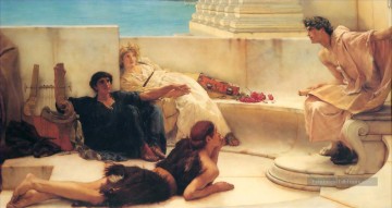Sir Lawrence Alma Tadema œuvres - une lecture de homer romantique Sir Lawrence Alma Tadema